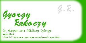 gyorgy rakoczy business card