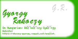 gyorgy rakoczy business card